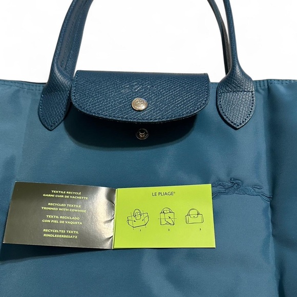 Longchamp Classic Le Pliage M Tote in Shade - Peacock | NWOT - Picture 4 of 8